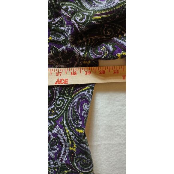 Talbots Women’s Blazer Size 12 Black Purple Paisley Single Button Lined Jacket - Picture 11 of 14